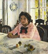 Valentin Aleksandrovich Serov Girl with Peaches (nn02) oil painting reproduction